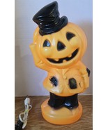 Vtg 1989 14.25&quot; Empire Plastic Corp Halloween Jack o Lantern Pumpkin Blo... - €67,93 EUR