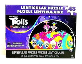 Dreamworks Trolls World Tour Colorful Lenticular Puzzle 48 pc 12 x 9 inch - £11.84 GBP