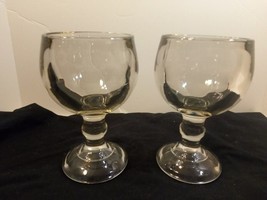 Vintage Set of 2 Heavy Smoked Glass Orb Goblet Anchor Hocking Glassware, XL - £23.35 GBP