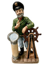 Vintage Hand Painted Friendly Sea Captain With Pipe Nautical Ceramic Figurine - £15.68 GBP