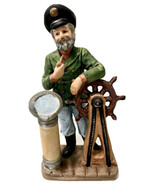 Vintage Hand Painted Friendly Sea Captain With Pipe Nautical Ceramic Fig... - £15.68 GBP