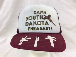 trucker hat baseball cap Damn South Dakota Pheasants retro vintage rare SnapBack - £32.06 GBP