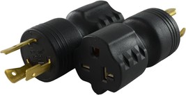 Black 20 Amp, 250 Volt Conntek 30125 L6-20P To 6-15/20R Plug Adapter - $33.95