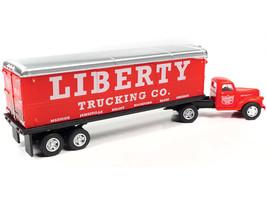 1941-1946 Chevrolet Truck and Trailer Set &quot;Liberty Trucking Co.&quot; Red 1/87 (HO) S - £36.49 GBP