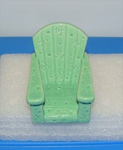 Nora Fleming Mini Retired Green Adirondack Chair Initials Markings VERY ... - $790.00