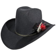 Cowboy Hat Santo Nino Pigalle XXXXX Mexico Sz 6 5/8 US 53 Black Leather ... - £36.02 GBP