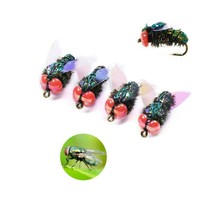 8pcs Realistic Bottle Flies Fly Fishing Lures Artificial Insect Bass Tro... - £9.64 GBP