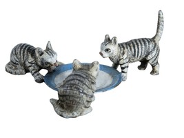 Austrian Cold Painted Bronze 3 Cats at Bowl - £139.62 GBP