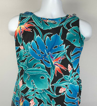 Hilo Hattie MuuMuu Hawaiian Dress Turquoise Birds of Paradise Flowers XS Cotton - £38.74 GBP