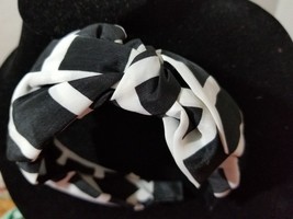 Black And White Bowknot Ribbon Headband #2     H8 - £3.93 GBP