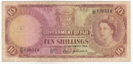 Fiji, 1964, Government of Fiji, 5 Shillings, P52d, XF, Scarce - $170.95