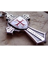 RARE TEUTONIC KNIGHTS VINTAGE DESIGN CROSS SILVER CHRISTIANITY MEDAL PEN... - £10.99 GBP