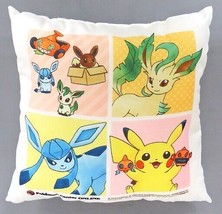 Pokemon Center ONLINE Limited Mini Cushion 2016 Pikachu Eevee Leafeon - $27.12