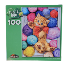 Cra-Z-Art 100 pc Puzzle Bug Jigsaw Puzzle - New - Cuddly Kitten Yarn Box - $9.99