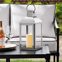 Member&#39;s Mark Stainless Steel Lantern with Glass - £57.76 GBP+