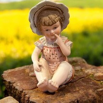 Vintage Andrea by Sadek 4.5&quot; Piano Baby Girl Bisque Porcelain 6682 Japan... - $41.40 CAD