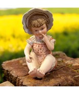 Vintage Andrea by Sadek 4.5&quot; Piano Baby Girl Bisque Porcelain 6682 Japan... - $570.90 MXN