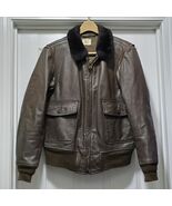 VTG 1970s G-1 USN Genuine Leather Flyers Flight Bomber Jacket Brown Men&#39;... - $6,969.66 MXN