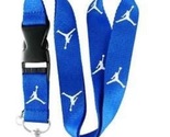 Blue and White Jordan Lanyard Keychain ID Badge Holder Quick release Buckle - $7.99