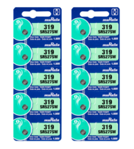 Murata 319 (SR527SW) Silver Oxide Watch Battery (10 Count) - Replaces So... - $8.39