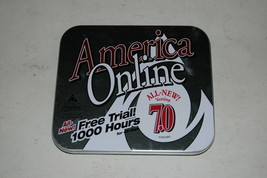 Vintage America Online AOL 1000 Hour Free Trial Tin Collecter - $9.99