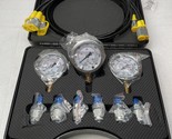 Hydraulic Pressure Gauges Kit 3 Gauges 3 Hoses 6 Test Couplings Sinocmp - £40.20 GBP