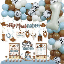 Cowboy 1St Birthday Party Decorations, My First Rodeo Birthday Party Supplies Bo - £28.93 GBP