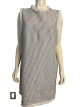 Charles Henry Women&#39;s Black/White Striped Sleeveless Dress with Fringe XL - $18.99