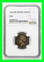1867 Bb France Francs Napoleon Iii Coin - Graded Ngc G6 - All Original - £194.21 GBP