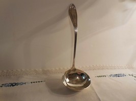 Antique Extra Coin Silver Plate 4 by Oneida  11&quot; Silverplate Ladle  Disc... - $19.79