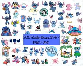Lilo and Stitch - 200 Bundle designs cartoon character, svg - £1.98 GBP