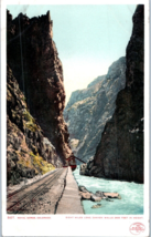 Royal Gorge Eight Miles Long Canyon Walls 2600 Feet High Colorado Postcard - £4.04 GBP