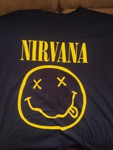 NIRVANA- 2021 Smiley Face Men&#39;s T-shirt ~Never Worn~ 2XL - £27.80 GBP