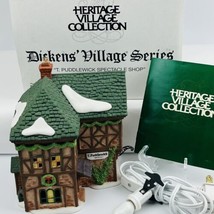Dept 56 Dickens Village T Puddlewick Spectacle Shop 58331 With Box &amp; Light - £30.88 GBP