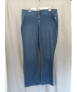 Charter Club Woman jean pants 1X 14W straight leg medium wash studs inse... - £11.57 GBP