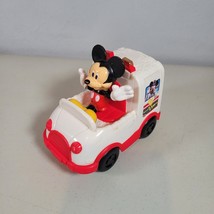 Mickey Mouse Lot Toy Car Ambulance Disney White and Red 2011 Vintage and Figure - £8.64 GBP