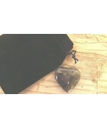 Labradorite Reiki Healing Crystal Heart 30mm Pouch Telepathy Akashic Rec... - $9.12