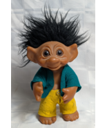 THOMAS DAM TROLL DOLL 9&quot; TALL 1977 VINTAGE RETRO TOY DENMARK BLACK HAIR ... - $122.84 CAD