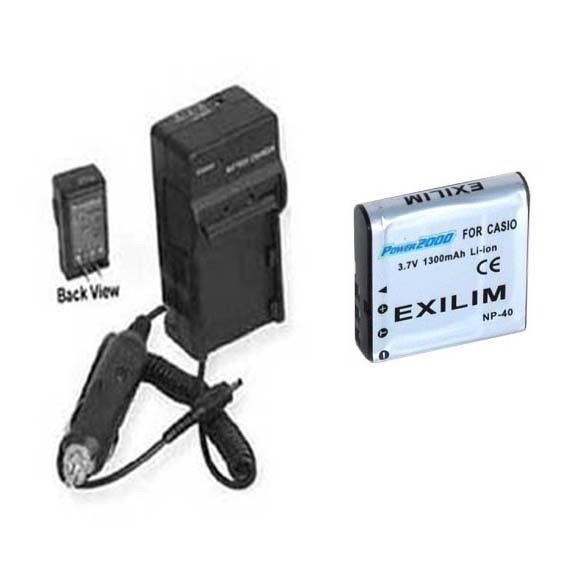 Primary image for NP-40 Battery + Charger for Casio EX-Z500 EXZ500 EX-Z700GY EX-Z1050BK EX-Z1050GD