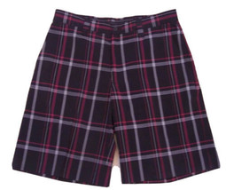 IZOD Performance Flat Front Plaid Shorts Men&#39;s W30 Inseam 9.5&quot; 100% Poly... - £15.64 GBP