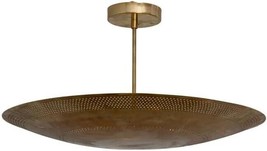 1Light Ceiling Fixture Mid Century  Modern Brass Metal Chandelier Pendent Light - $307.01