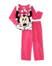 AME Baby Girl 2-Piece Long-Sleeve Flannel Sleepwear Set, Minnie Mouse, Size 18M - £11.95 GBP