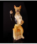 vintage Boxer Dog figurine - tuxedo and beer - dog lover gift - boxing d... - £67.35 GBP
