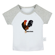 Alarm Clock Funny Tops Newborn Baby T-shirts Infant Kids Animal Cock Graphic Tee - £7.82 GBP+