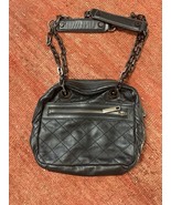 Tory Burch Small Black Quilted Leather Silver Chain Shoulder Strap Alice... - $2,816.16 MXN