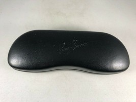 Black Leather RAY BAN Hard Sided Logo Clamshell Glasses Sunglasses Case - $14.25