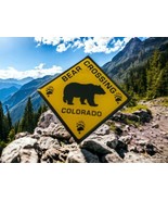 Bear Crossing Colorado Vintage Fridge Magnet Travel Souvenir  - €8,14 EUR