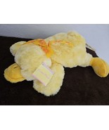 Fine Toy Easter Duck Plush Stuffed Animal Yellow White Lying Down Flower... - £23.78 GBP