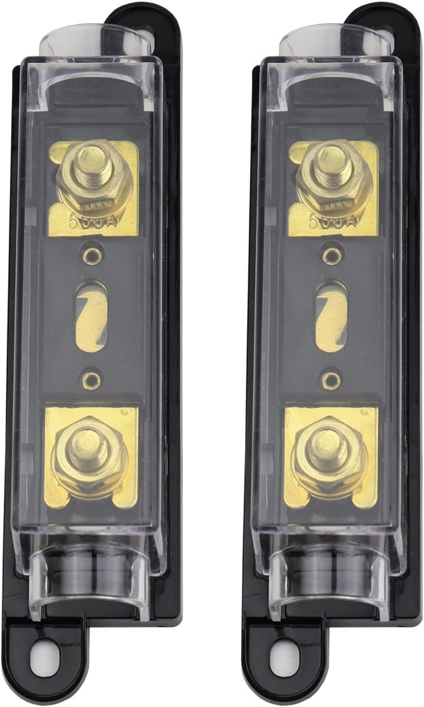 Hbu 500 Amp Anl Fuse Holder Kit - 2 Pcs. Fuse Distribution Block With Pr... - $32.93
