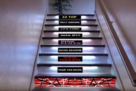 Risers; Stairway of Rockers; Guitar, Band Stair Risers Removable Wallpap... - $24.74+